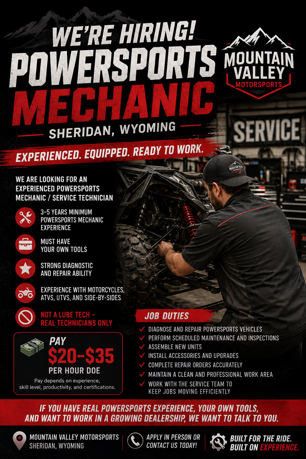 Powersports Mechanic / Service Technician — Sheridan, WY